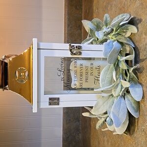 NWOT Memorial Rembrance Flameless Candle Lantern